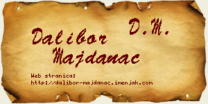 Dalibor Majdanac vizit kartica
